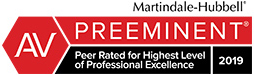 Preeminent - Peer Rated for Highest Level of Professional Excellence